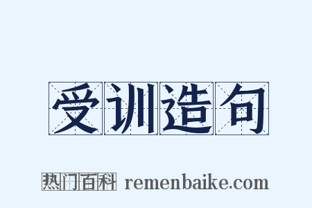 受训造句是什么意思的图片